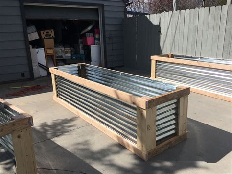 raised garden boxes corrugated metal